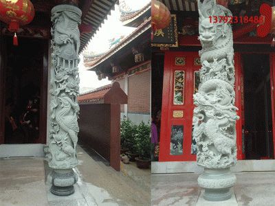 寺庙石龙柱和广场石龙柱的特色